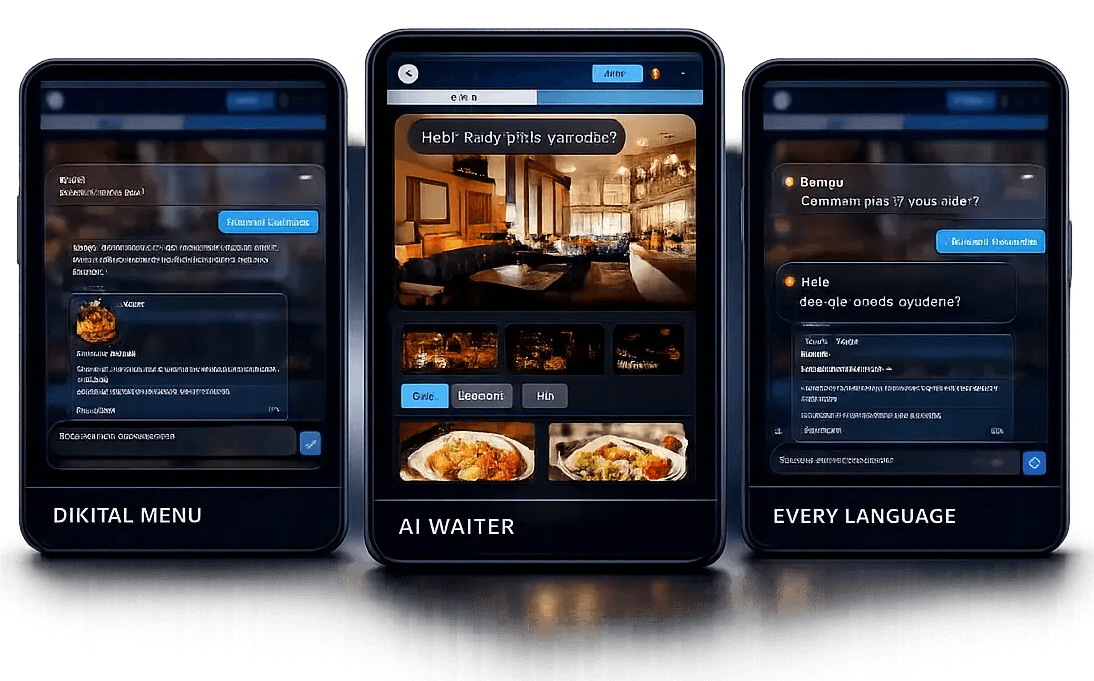Stano digital menu and AI Waiter on guest devices